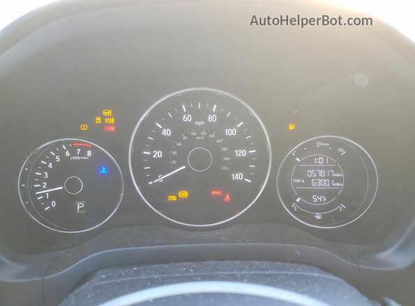 3CZRU6H36MM725452 2021 HONDA HR-V Black Вид щитка приладів