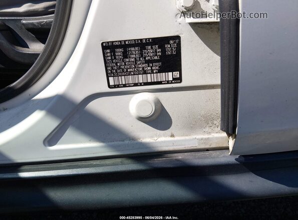 3CZRU6H37JM700197 2018 HONDA HR-V White Շարժիչի բաժամունքի տեսք