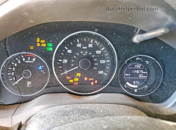 3CZRU6H37KG703777 2019 HONDA HR-V Серый Вид щитка приборов