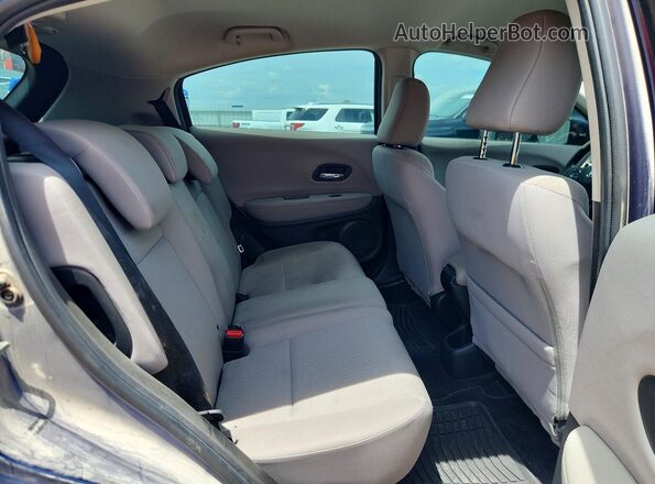 3CZRU6H3XGM739603 2016 HONDA HR-V Blue Вид задніх сидінь
