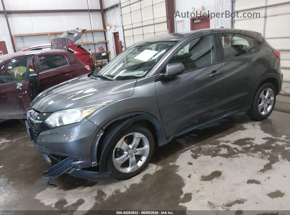 3CZRU6H3XGM755588 2016 HONDA HR-V Gray Առջևի ձախ երեք քառորդ տեսարան