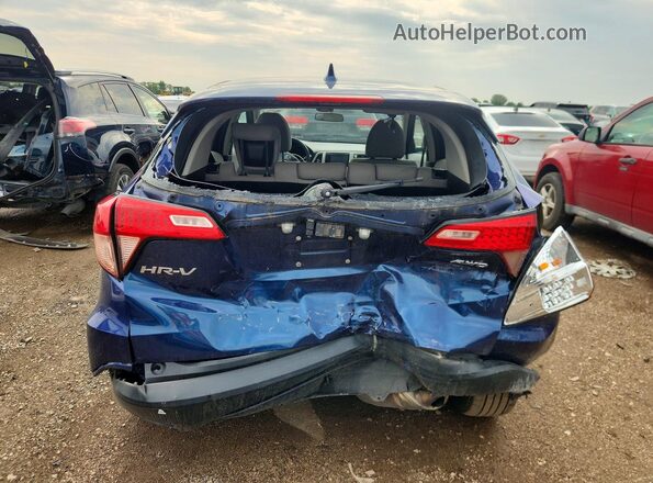 3CZRU6H50GM707308 2016 HONDA HR-V Blue Rear view