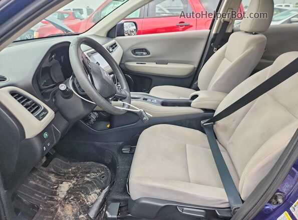 3CZRU6H50GM707308 2016 HONDA HR-V Blue Front interior view