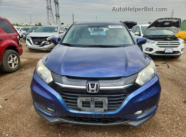 3CZRU6H50GM707308 2016 HONDA HR-V Blue Front view