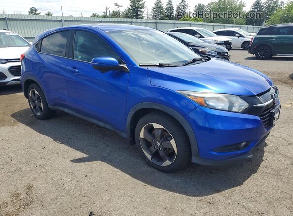 3CZRU6H50JM701435 2018 HONDA HR-V Blue Przód prawy