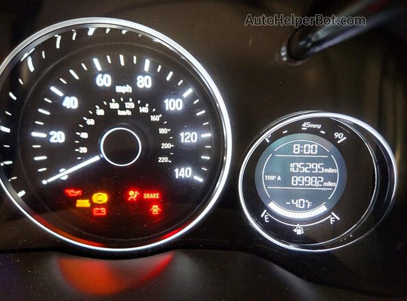3CZRU6H52JG716159 2018 HONDA HR-V Blue Vista del cuadro de instrumentos