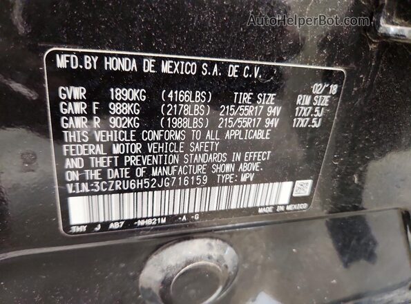 3CZRU6H52JG716159 2018 HONDA HR-V Blue Vista interior de 360 grados
