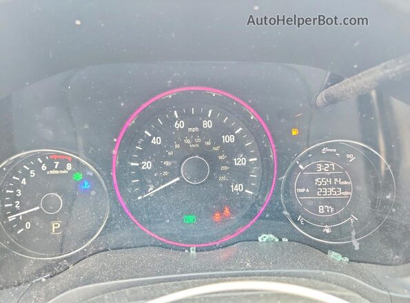 3CZRU6H53GM751772 2016 HONDA HR-V White Instrument cluster view