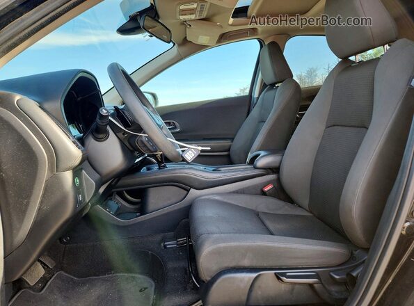 3CZRU6H54KM735721 2019 HONDA HR-V Black Widok wnętrza z przodu