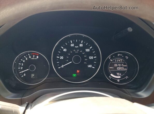 3CZRU6H55HM700937 2017 HONDA HR-V Gray Widok zestawu wskaźników