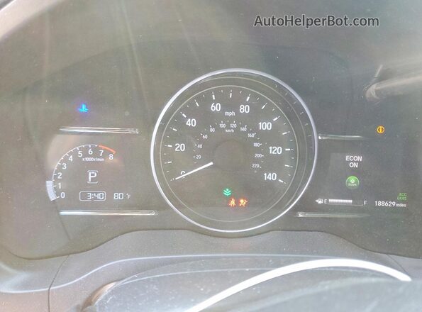 3CZRU6H55KM732424 2019 HONDA HR-V White ხელსაწყოთა პანელის ხედი