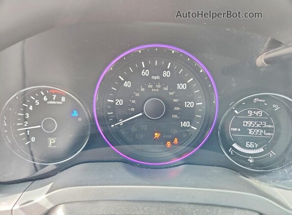 3CZRU6H56HM708867 2017 HONDA HR-V Серый Вид щитка приборов