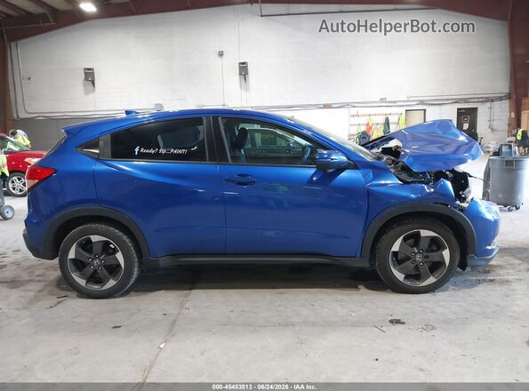 3CZRU6H59JM709162 2018 HONDA HR-V Blue უკანა სალონის ხედი