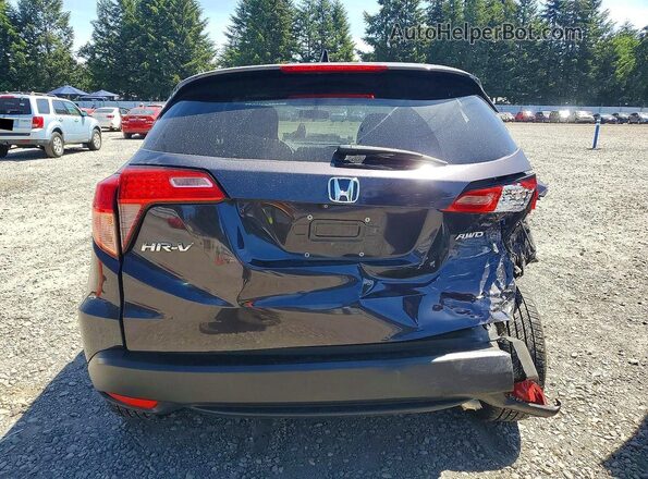 3CZRU6H5XHM710637 2017 HONDA HR-V Black Widok z tyłu