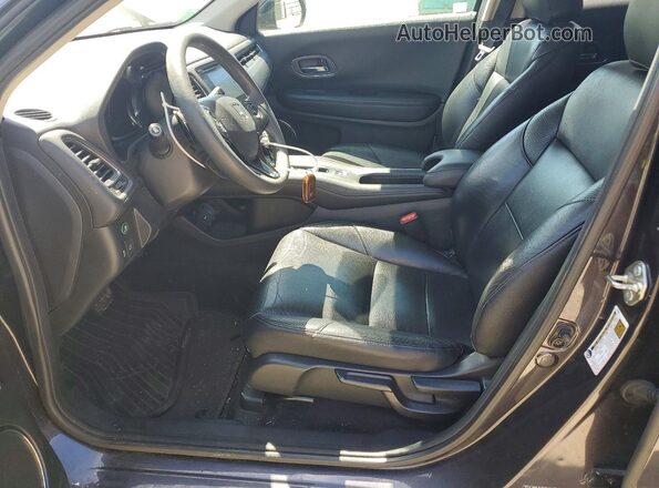 3CZRU6H5XHM710637 2017 HONDA HR-V Black Widok wnętrza z przodu