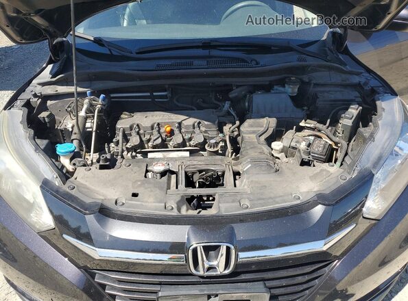 3CZRU6H5XHM710637 2017 HONDA HR-V Black Widok wnętrza z tyłu