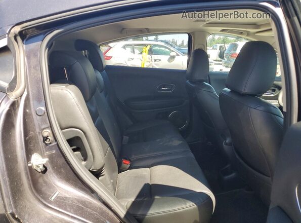 3CZRU6H5XHM710637 2017 HONDA HR-V Black Widok tylnych siedzeń