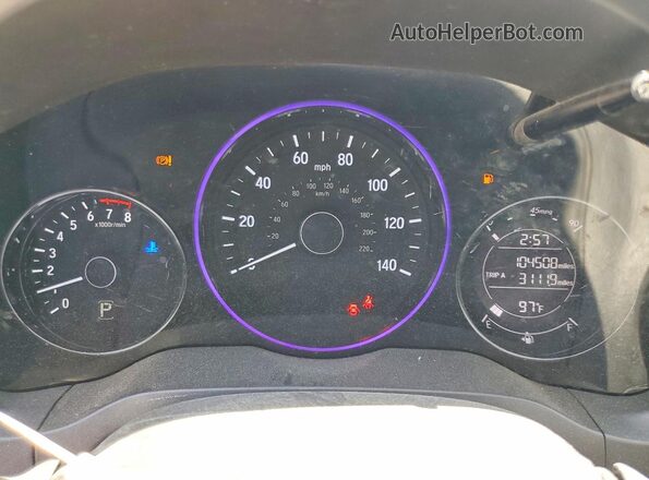 3CZRU6H5XJG705264 2018 HONDA HR-V Красный Вид щитка приборов