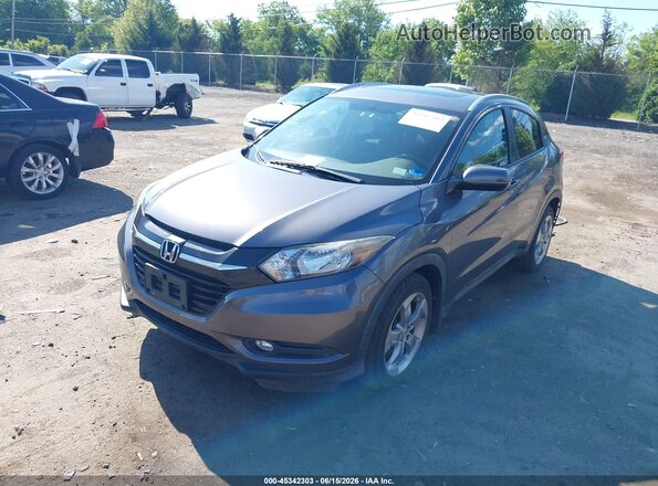 3CZRU6H74HM710229 2017 HONDA HR-V Gray Առջևի ձախ երեք քառորդ տեսարան