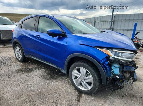3CZRU6H74KM701652 2019 HONDA HR-V Blue Delantero derecho