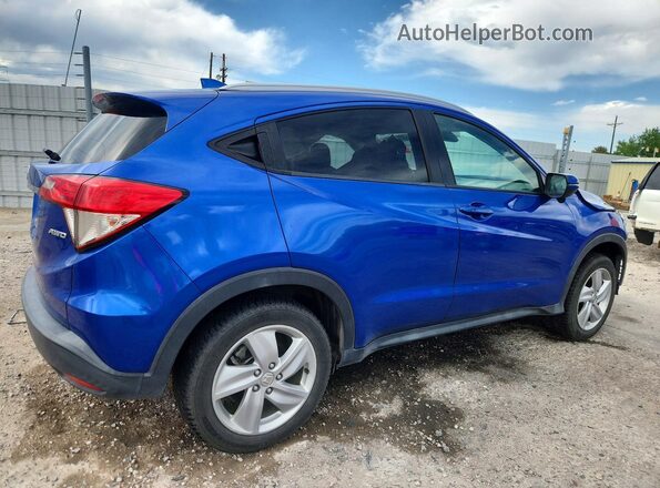 3CZRU6H74KM701652 2019 HONDA HR-V Blue Trasero derecho