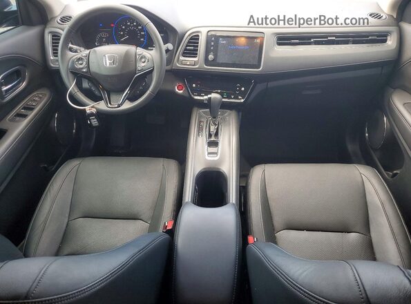 3CZRU6H75MM746022 2021 HONDA HR-V Blue Dashboard view