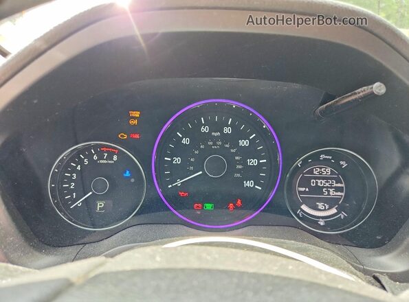 3CZRU6H77HM718454 2017 HONDA HR-V Gray Instrument cluster view
