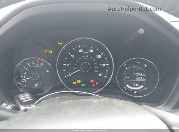 3CZRU6H78HM721962 2017 HONDA HR-V Синий Вид задних сидений