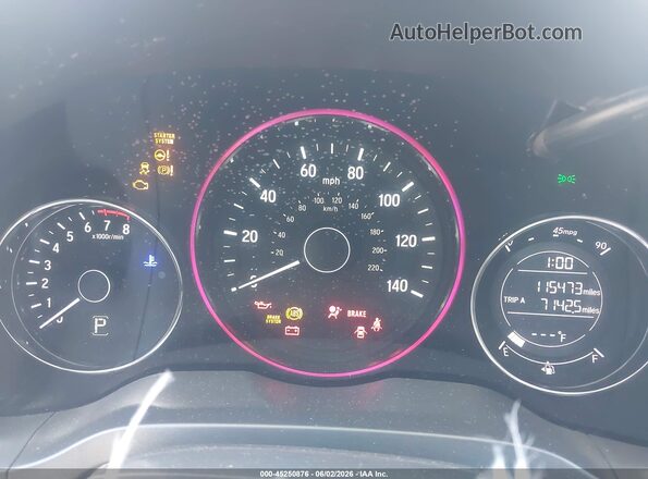 3CZRU6H7XHM713863 2017 HONDA HR-V Gray Вид задніх сидінь
