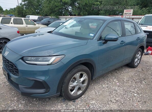 3CZRZ1H33SM759785 2025 HONDA HR-V Teal წინა მარცხენა ხედი სამი მეოთხედიდან