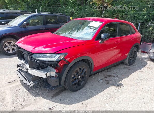 3CZRZ1H51PM745117 2023 HONDA HR-V Red Առջևի ձախ երեք քառորդ տեսարան