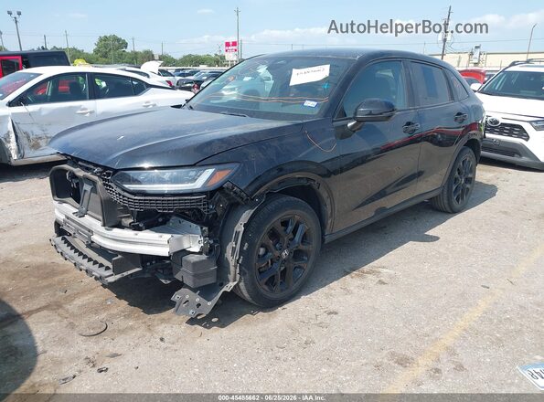 3CZRZ1H55RM740389 2024 HONDA HR-V Black Առջևի ձախ երեք քառորդ տեսարան