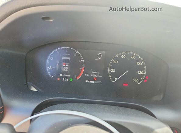 3CZRZ1H56RM750929 2024 HONDA HR-V Turquoise Widok zestawu wskaźników