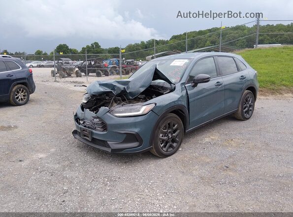 3CZRZ1H59SM730132 2025 HONDA HR-V Blue Առջևի ձախ երեք քառորդ տեսարան