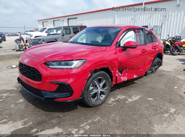 3CZRZ1H75PM727267 2023 HONDA HR-V Red Առջևի ձախ երեք քառորդ տեսարան