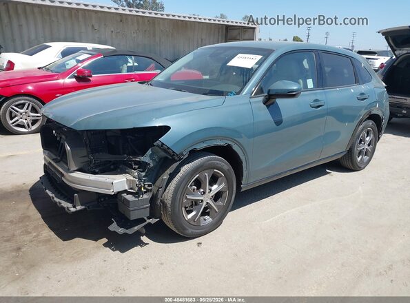 3CZRZ1H77RM755929 2024 HONDA HR-V Teal Առջևի ձախ երեք քառորդ տեսարան