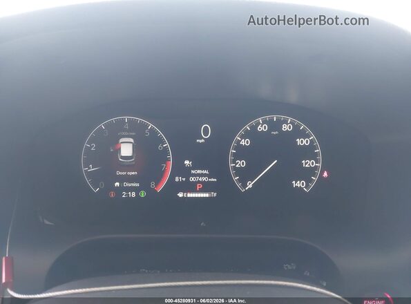 3CZRZ2H32SM752400 2025 HONDA HR-V Gray Vista de los asientos traseros