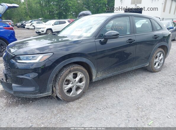 3CZRZ2H39PM714573 2023 HONDA HR-V Black წინა მარცხენა ხედი სამი მეოთხედიდან