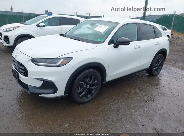 3CZRZ2H52RM709297 2024 HONDA HR-V White წინა მარცხენა ხედი სამი მეოთხედიდან