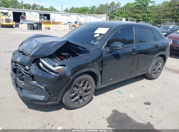 3CZRZ2H56PM748777 2023 HONDA HR-V Black Առջևի ձախ երեք քառորդ տեսարան