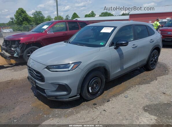 3CZRZ2H58PM701203 2023 HONDA HR-V Gray წინა მარცხენა ხედი სამი მეოთხედიდან