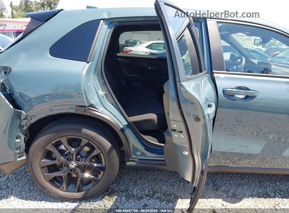 3CZRZ2H5XRM784023 2024 HONDA HR-V Blue Vista de la etiqueta del VIN