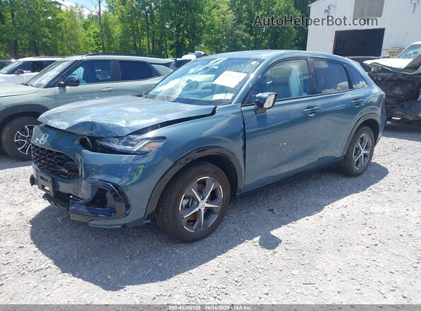 3CZRZ2H75RM725706 2024 HONDA HR-V Blue წინა მარცხენა ხედი სამი მეოთხედიდან