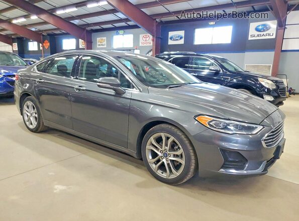 3FA6P0CD2KR110383 2019 FORD FUSION Gray 