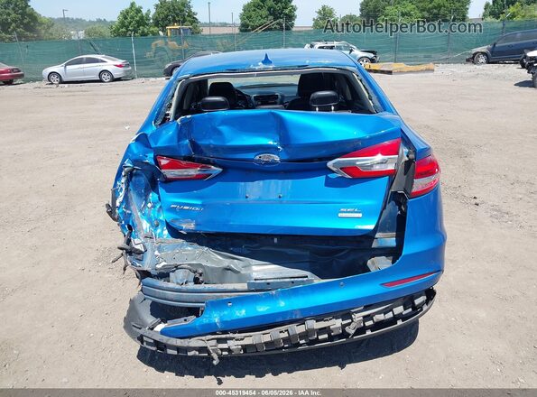 3FA6P0CD3KR150486 2019 FORD FUSION Blue Widok z przodu