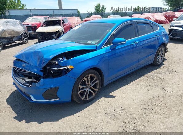 3FA6P0CD3KR150486 2019 FORD FUSION Blue Przód lewy