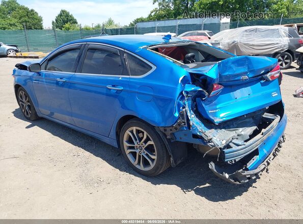 3FA6P0CD3KR150486 2019 FORD FUSION Blue Tył lewy