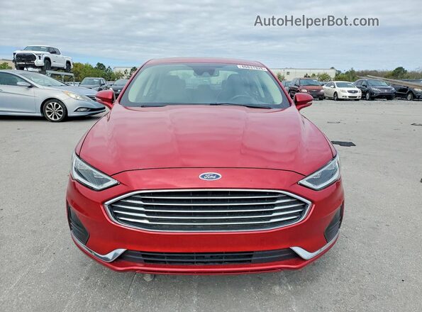 3FA6P0CD3LR154278 2020 FORD FUSION Красный Вид спереди