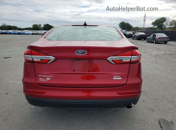 3FA6P0CD3LR154278 2020 FORD FUSION Красный Вид сзади
