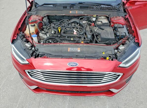 3FA6P0CD3LR154278 2020 FORD FUSION Красный Вид задней части салона